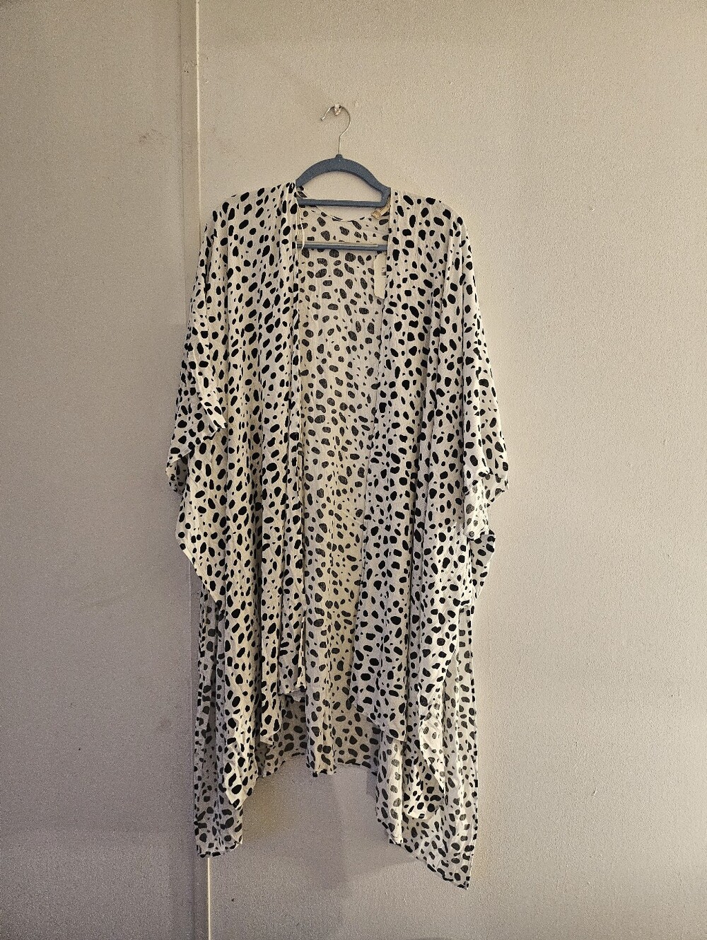 Altar'd State Off-White Dalmatian Spot Open Front Cover Up